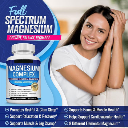 Magnesium Glycinate Capsules Dietary Supplement