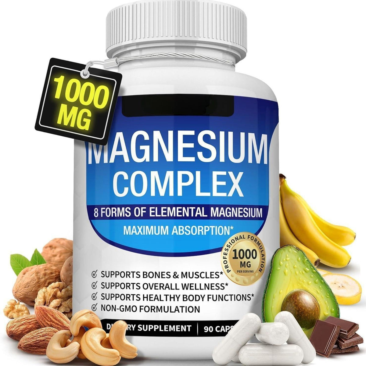Magnesium Glycinate Capsules Dietary Supplement